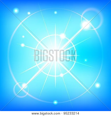 Blue summer sky - editable vector graphic