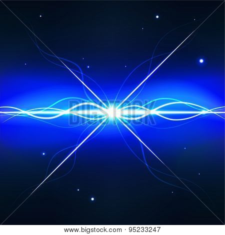 Deep space pulsar - editable vector graphic