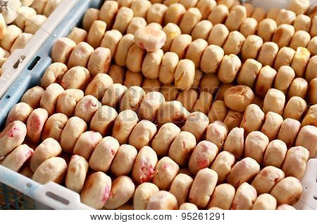 A Box Of Indonesian Traditional Cake Bakpia