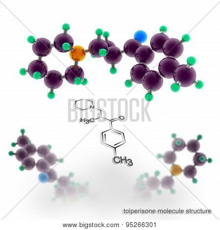 Tolperisone, Mydocalm Molecule Structure