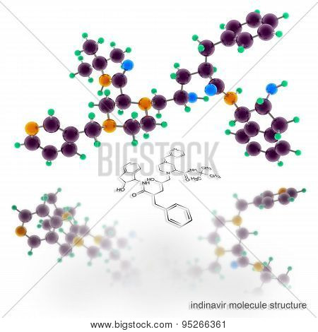 Indinavir Molecule Structure