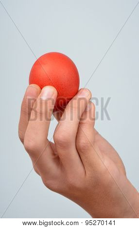 Picture of a Red Easter egg. Holyday concept