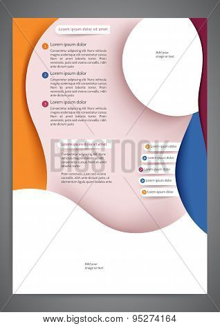Abstract Colored Flyer with abstract waves