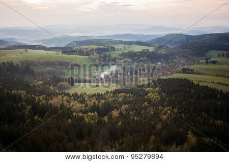 Phenomenon of nature - Stolowe ( Table ) Mountains - rock formations in National Park - Poland near