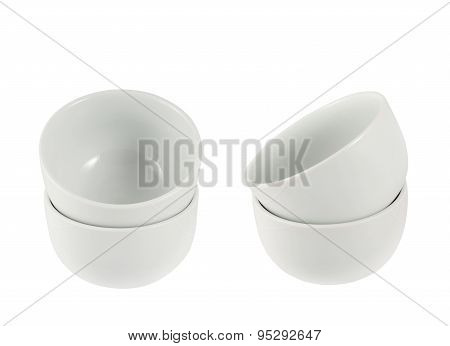 Two piola bowl pile isolated