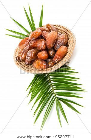 Wicker Plate Of Date Fruits