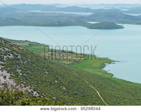 The Vrana lake and the Croatian archipelago