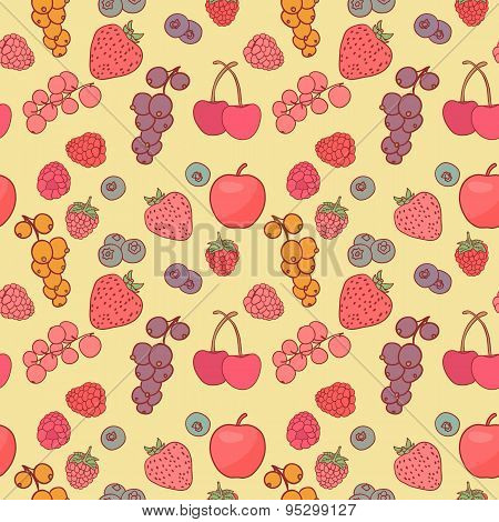 Berry background vector drawing