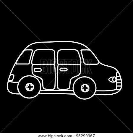 Car Symbol Black Background
