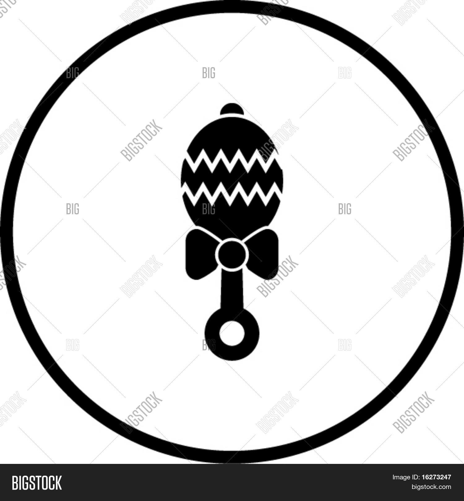 Baby Rattle Symbol Vector & Photo (Free Trial) | Bigstock