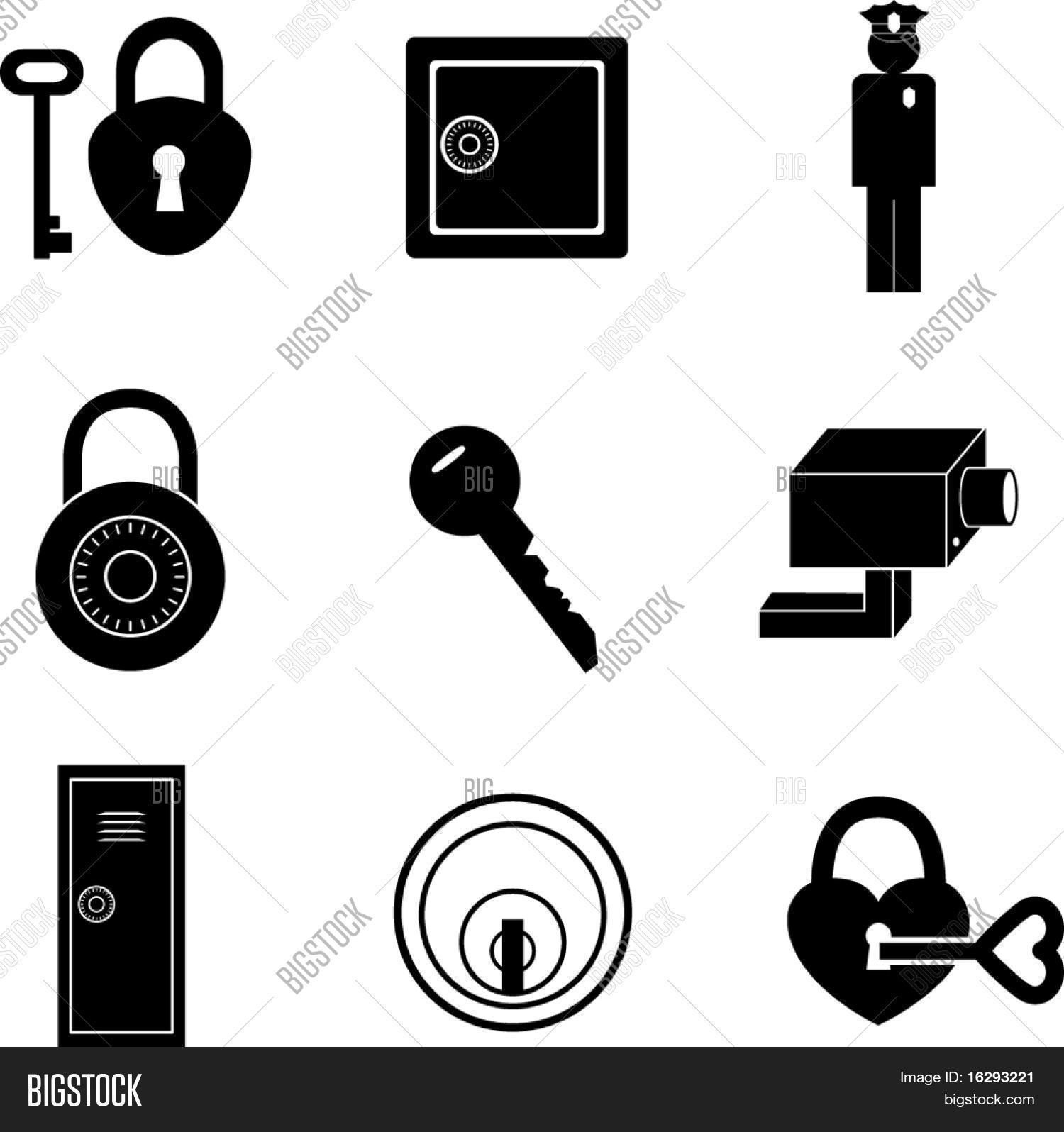 Safety Security Symbols Mini Set Vector & Photo Bigstock