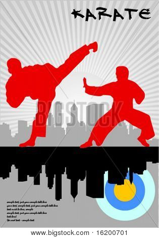 illustrazione di karate