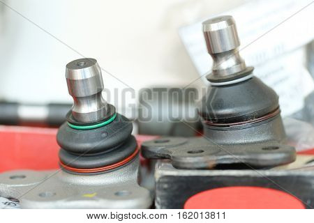 Close up car's ball sockets