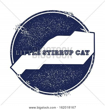 Little Stirrup Cay Vector Map. Grunge Rubber Stamp With The Name And Map Of Island, Vector Illustrat