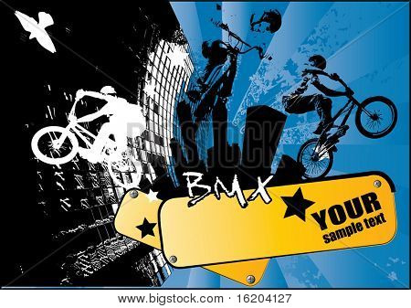เวกเตอร์ของคนปั่นรถจักรยาน BMX
