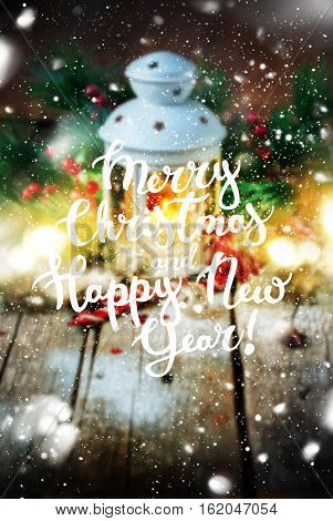 Text Merry Christmas Holidaydrawn Snow Holiday