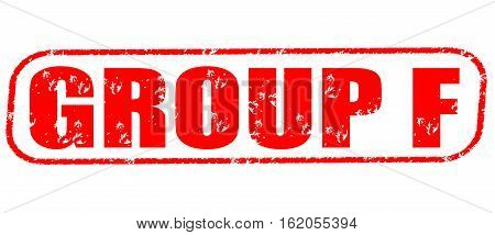 Gruop F on the white background, red illustration