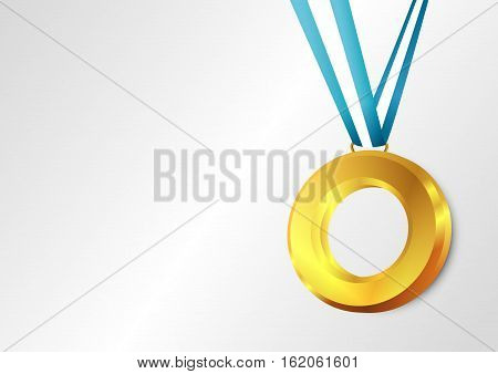 Gold medal background, Illustration contains transparency effects.
