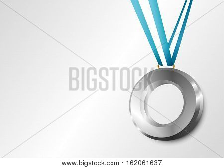 Silver medal background, Illustration contains transparency effects.