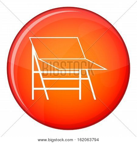 Blank portable screen icon in red circle isolated on white background vector illustration
