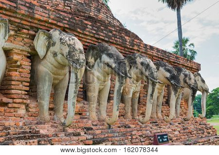 Old temple in Sukhothai Historical Park Sukhothai Province Thailand World heritage