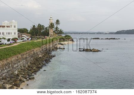 Galle, Sri Lanka - December 09, 2016 :area Near Lighthouse, Fort Galle, Sri Lanka