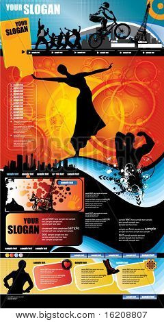 Vektör kulübü Web sitesi şablonu