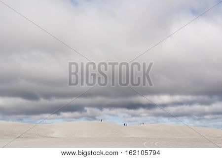 View of Lancelin Sand Dunes in Western Australia. This place for Surfing in Sand. Famous of Families enjoying. Landscape View .