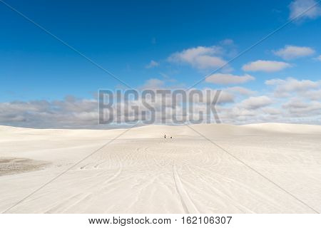 View of Lancelin Sand Dunes in Western Australia. This place for Surfing in Sand. Famous of Families enjoying. Landscape View .