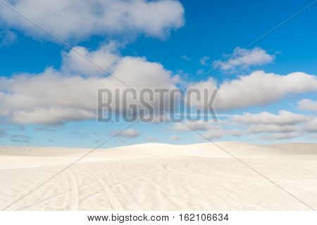 View of Lancelin Sand Dunes in Western Australia. This place for Surfing in Sand. Famous of Families enjoying. Landscape View .