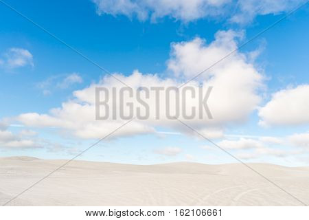 View of Lancelin Sand Dunes in Western Australia. This place for Surfing in Sand. Famous of Families enjoying. Landscape View .