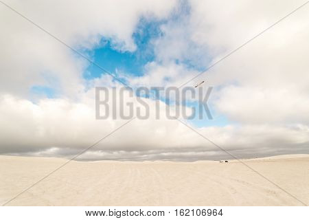 View of Lancelin Sand Dunes in Western Australia. This place for Surfing in Sand. Famous of Families enjoying. Landscape View .