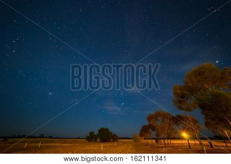 Beautiful blue Night Sky Hyden Western Australia.