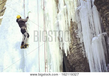 Ice Climbing.