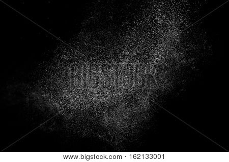Abstract Splashes Of Water On Black Background.
