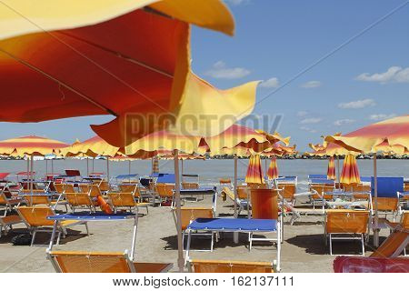 Gatteo beach on the Adriatic sea in Italy