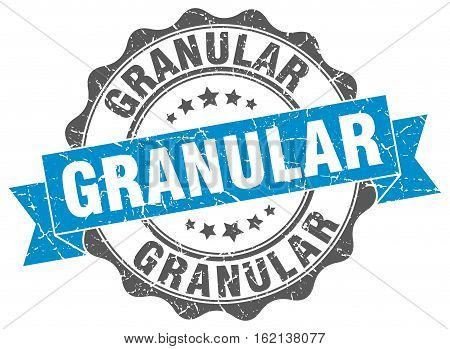 granular. stamp. sign. seal. round. retro. ribbon