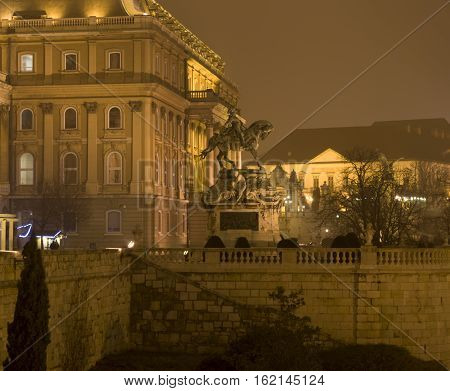 Hungary, statue in the Castle of Budapest