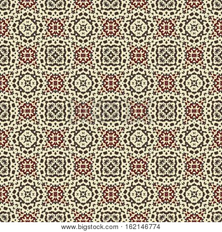 Ornamental seamless ornate boho natural african ethno brown beige pattern