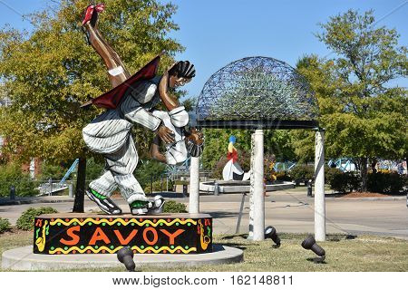 CHATTANOOGA, TN - OCT 5: Bluff View Arts District in Chattanooga, Tennessee, as seen on Oct 5, 2016.  Bluff View Art District is a historic neighborhood filled with restaurants, a coffee house, art gallery, historic Bed & Breakfast, and plenty of gardens,