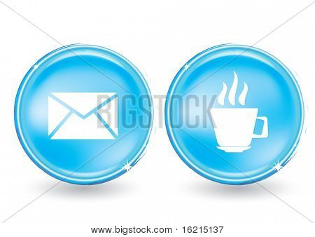 Webová tlačítka set - e-mail a caffee