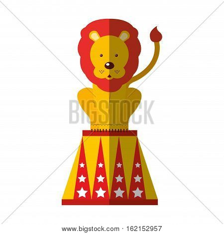 circus lion isolated icon vector illustration design
