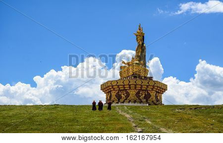 Big Buddha On The Grass Hill