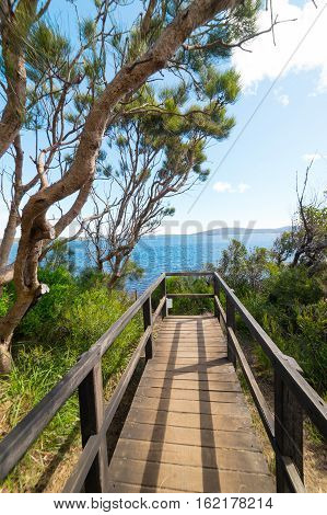 Scene view on Coalmine Beach Walpole Australia .