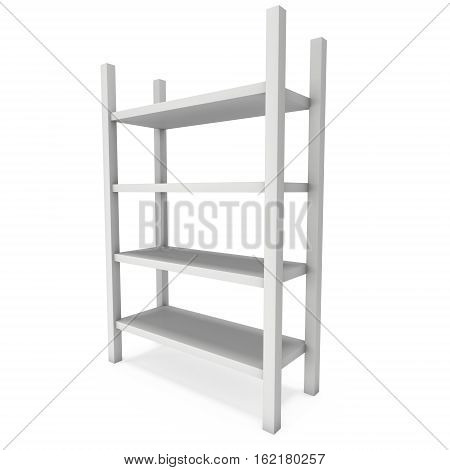 Storage stack. 3D render isolated on white. Platform or Stand Illustration. Template for Object Presentation.