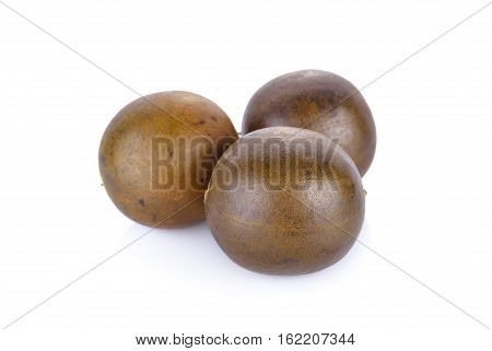 Chinese herbal luo han guo on white background
