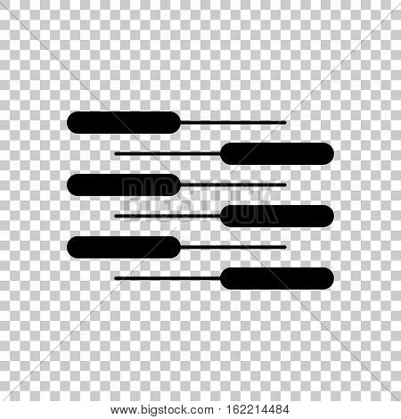 Double piano keyboard icon. Duet. Competition, Vertical view. Black icon on transparent background.