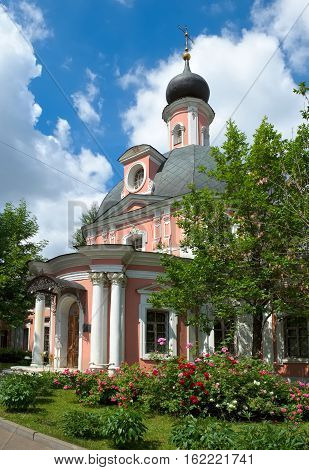 Orthodox Church of Catherine the Great Martyr on Vspolye built in 1766-1775 by project Karl Blanc, landmark, Moscow