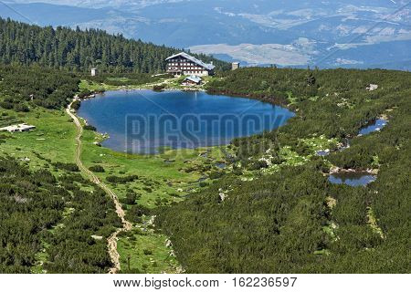 Panoramic view around Bezbog lake, Pirin Mountain, Bulgaria