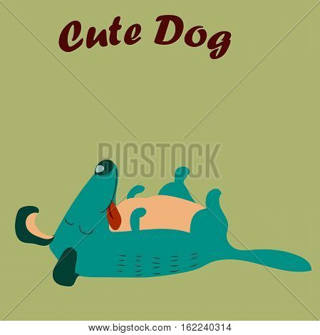High quality original trendy vector illustration of a cute dog or puppy. Dog best friend